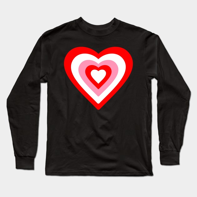 Vintage Y2K 2000s Aesthetic Valentine's Day Heart Long Sleeve T-Shirt by faiiryliite